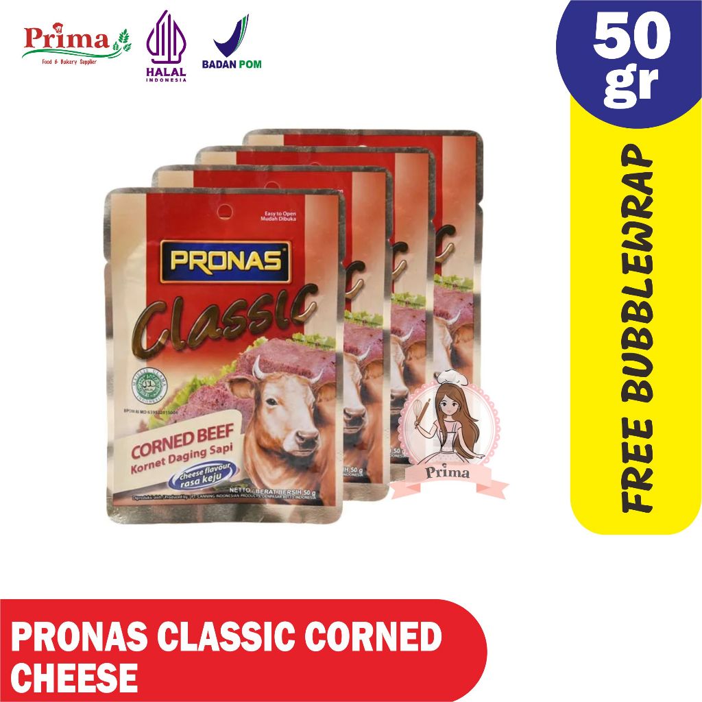 

Kornet sapi - Pronas - Cheese - Sachet - 50gram