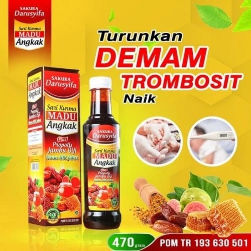 

Sari Kurma Madu Angkak Darusyifa Plus Propolis dan Daun Ubi Jalar 470g