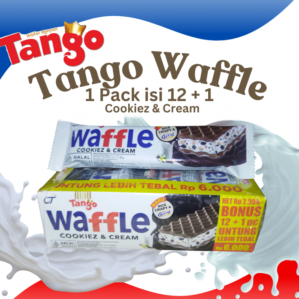 

TANGO WAFFLE COOKIEZ & CREAM 25g ISI 12 + BONUS 1