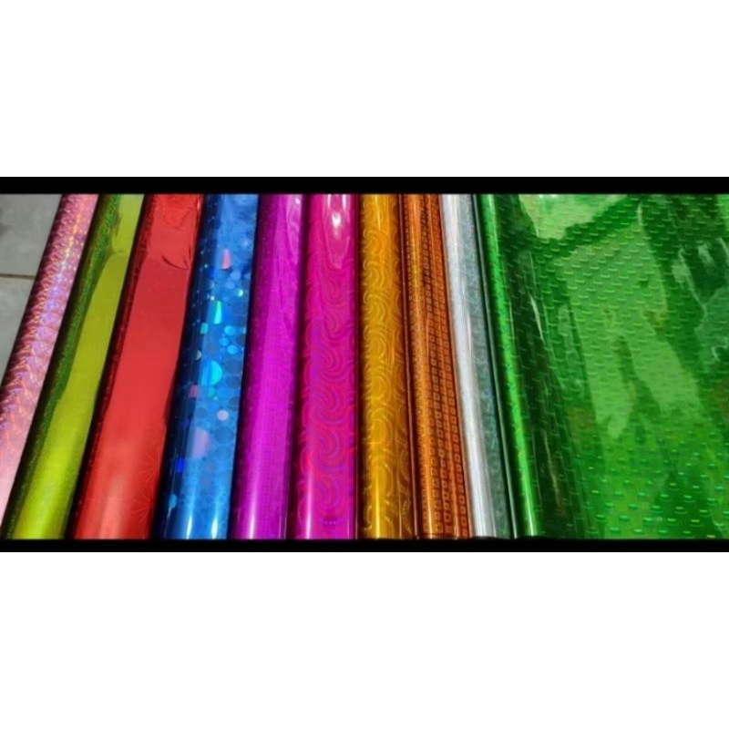 

kertas kado plastik hologram /pembungkus parcel kertas kado