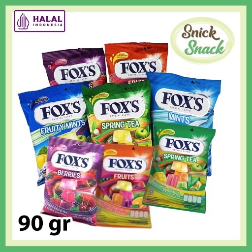 

FOXS Permen Fox 90 gr Mint Fruity Fruits Spring Tea Candy