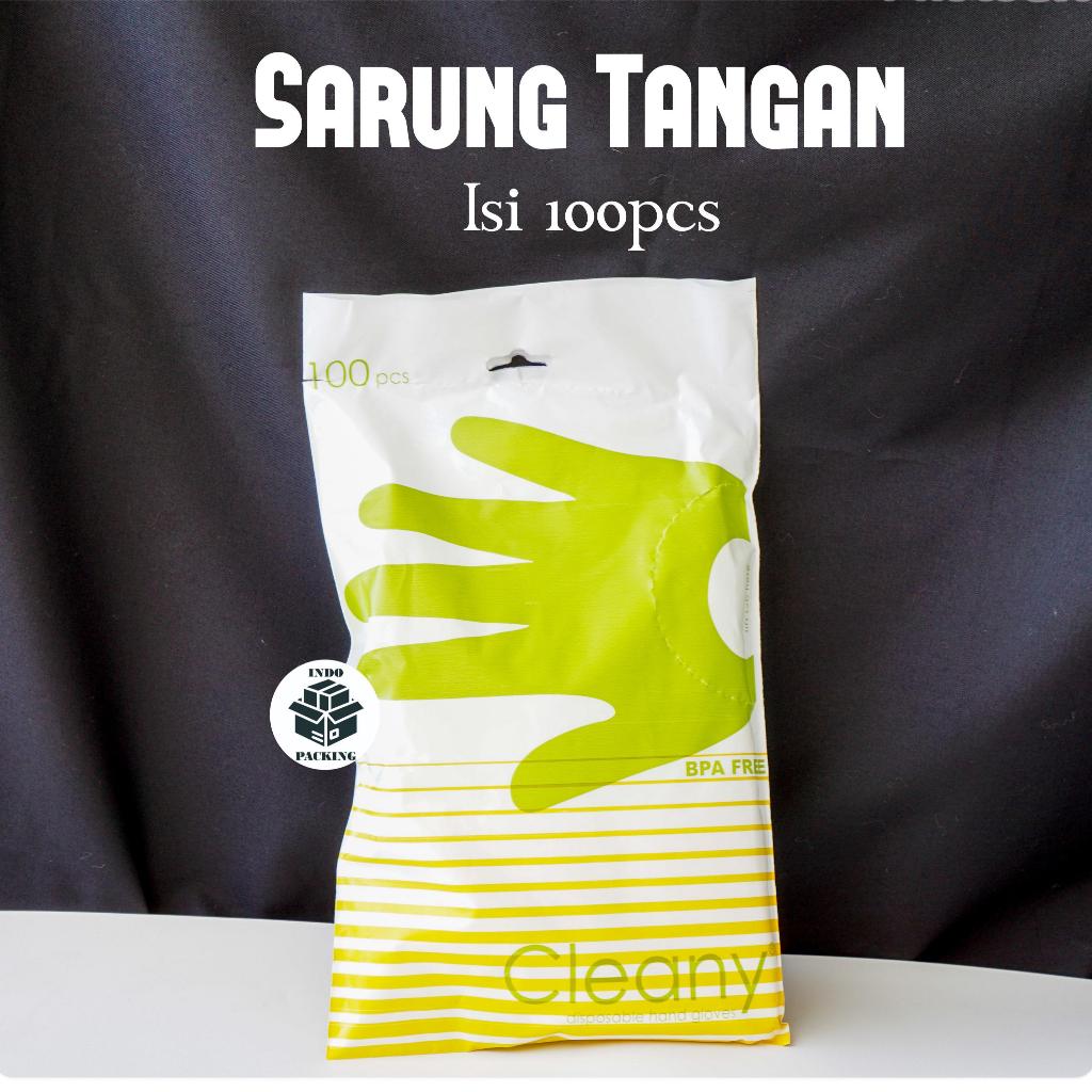 (isi 100) Sarung Tangan Plastik Cleany Artisan / Hand Gloves Plastic / Pelindung Tangan Higenis / Sa