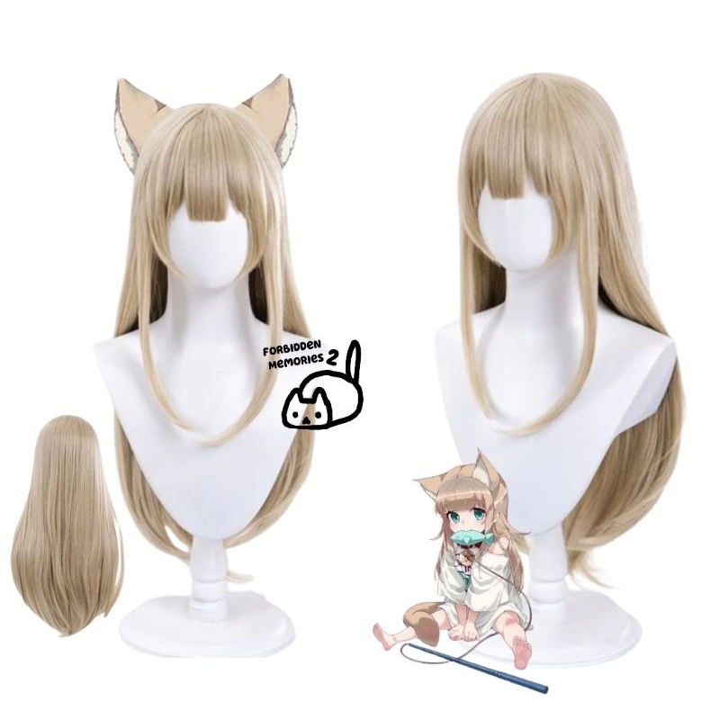 READY Wig Cosplay Osakana Neko vtuber rambut palsu