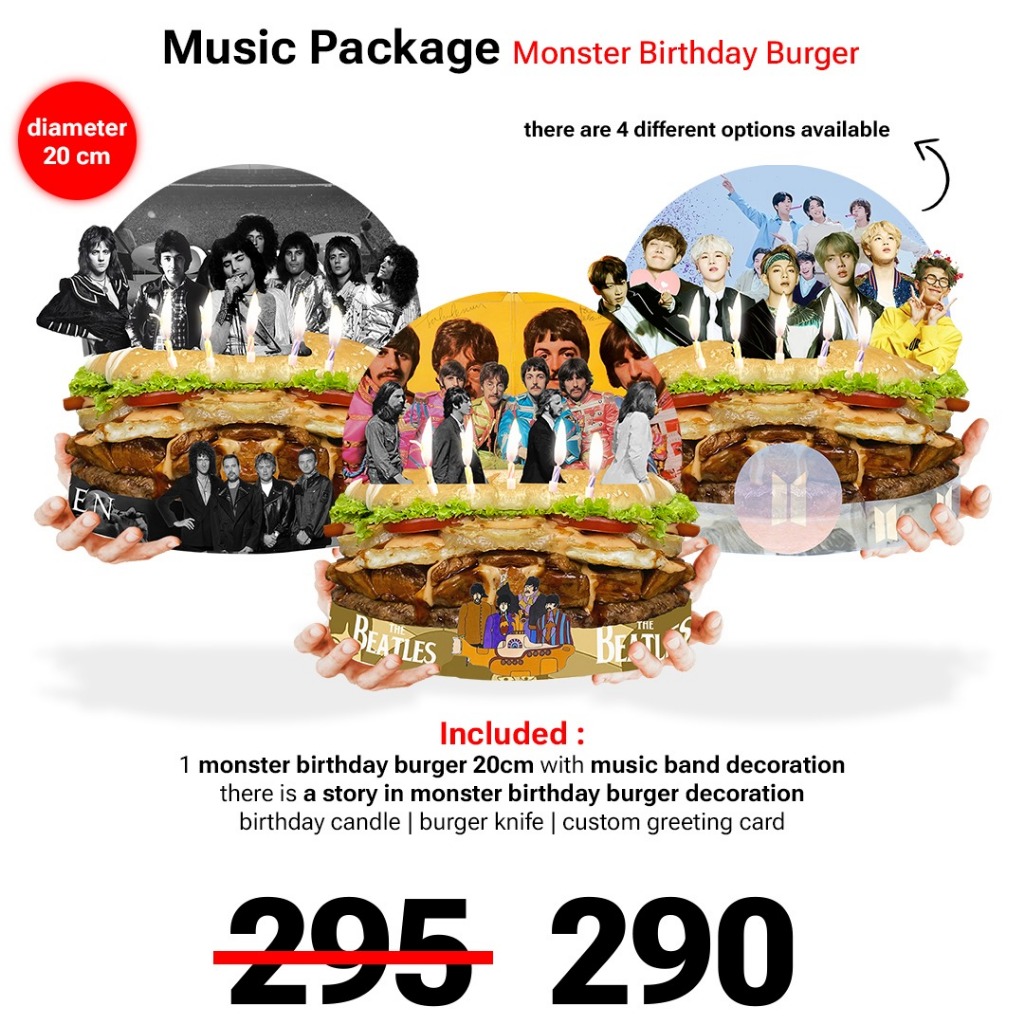 

Music Package Monster Birthday Burger 20cm ( Birthday Cake Aesthetic )