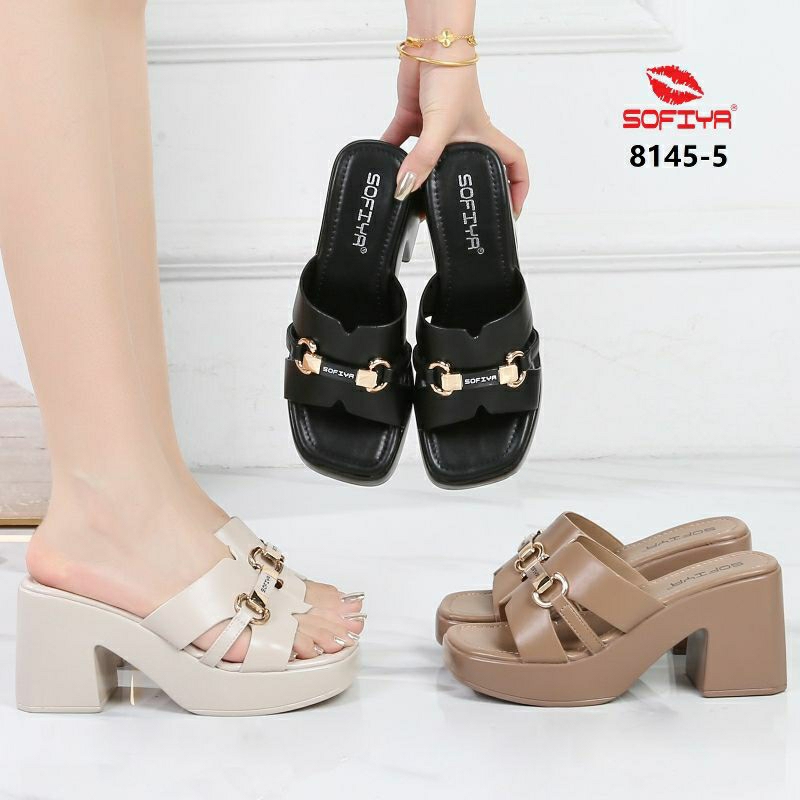Heels Tahu Wanita  9 Cm Sandal Sofiya 8145 Wedges Import |COD-ORIGINAL|