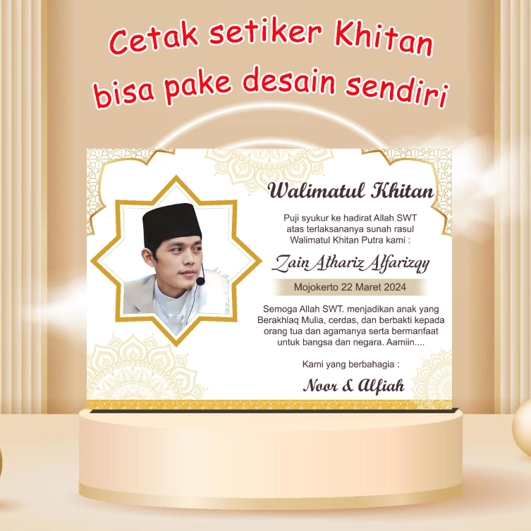 

cetak Kartu Khitan / Setiker Kartu label Tasyakuran Aqiqoh, Kelahiran anak, khitanan dan lain w9