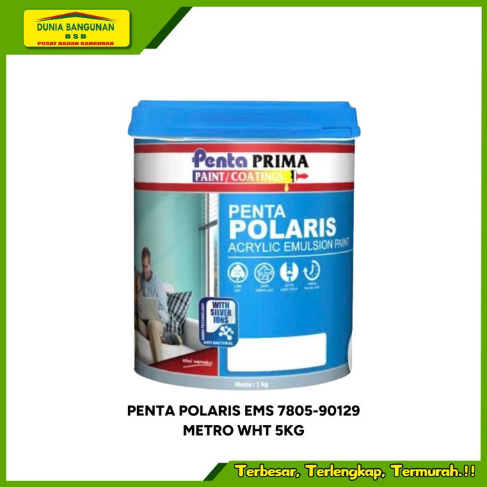 PENTA POLARIS Cat Tembok Penta Prima Metro White 5 Kg