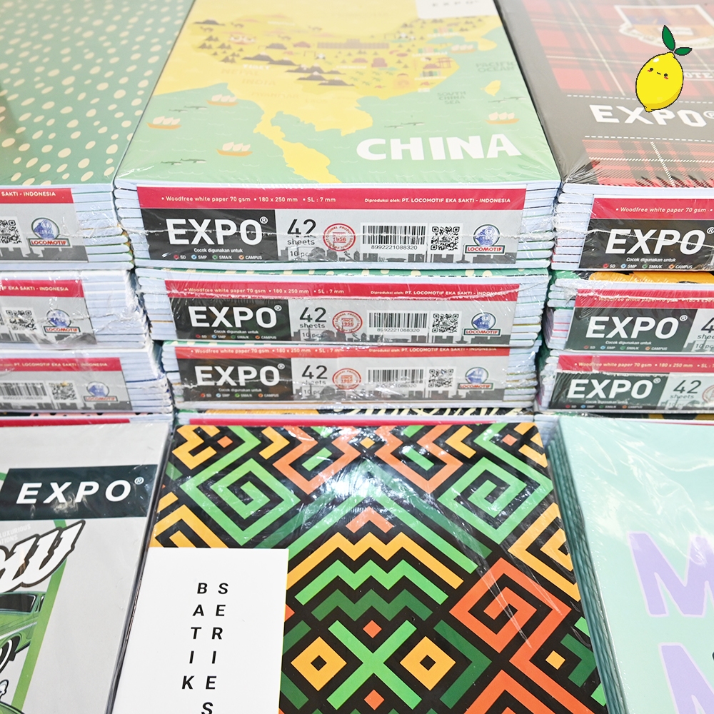 

Buku Tulis Garis BOXY EXPO Locomotif 42 Lembar 1 Pak 10 Buku