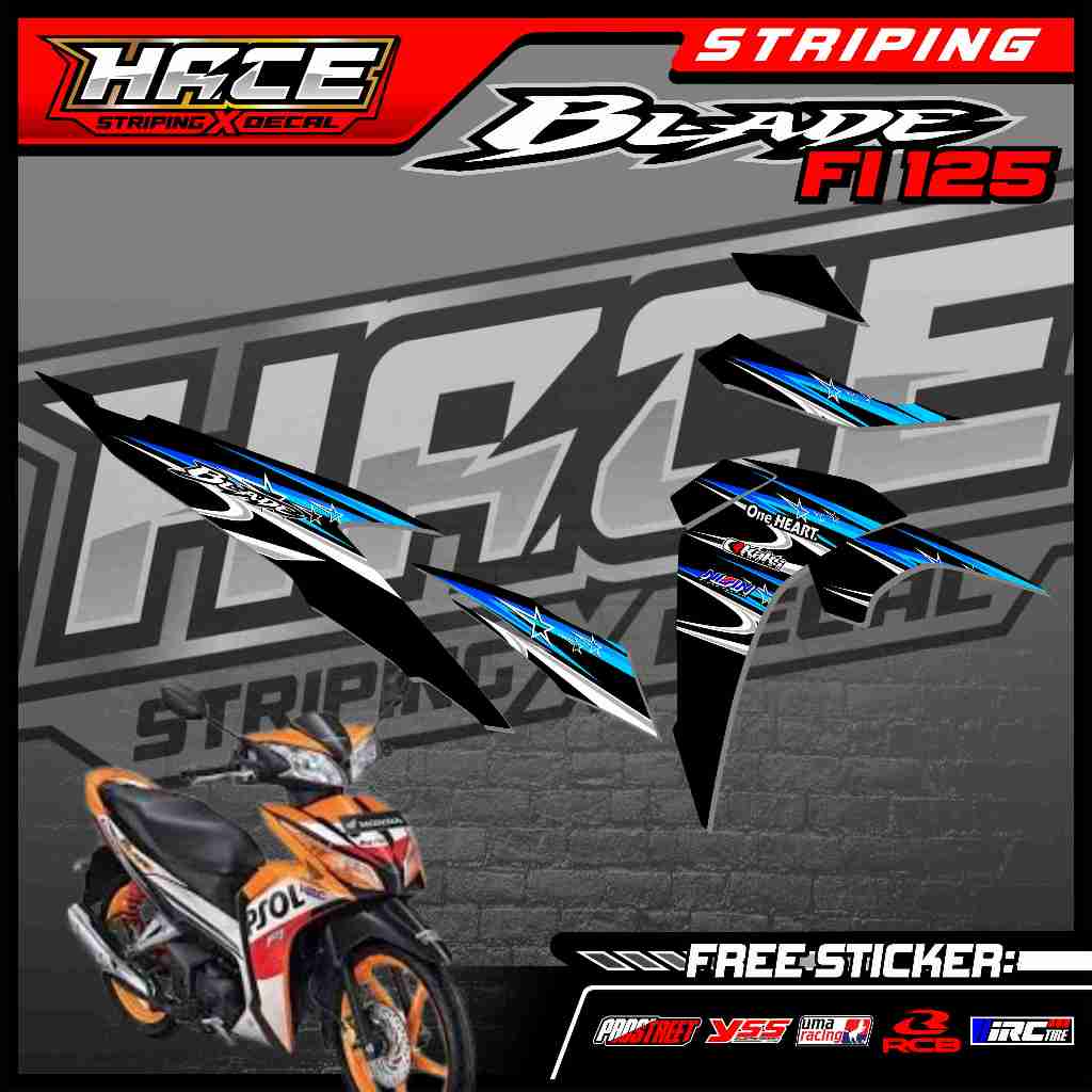 652 STRIPING STICKER BLADE 125 FI - STRIPING STICKER BLADE 125 FI PREMIUM GRAFIK