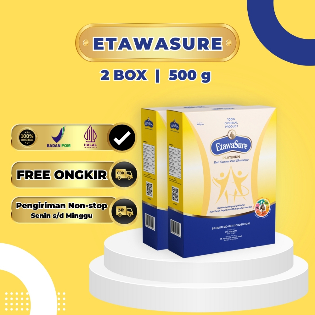 

Susu Etawalin 100% Asli BPOM - Susu Etawa Herbal Paket 2 Box - Susu Nyeri Sendi Pegal Linu & Tulang