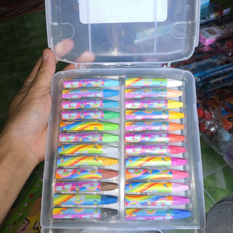 

Crayon warna besar isi 24 warna, Pewarna KRAYON warna besar isi 24