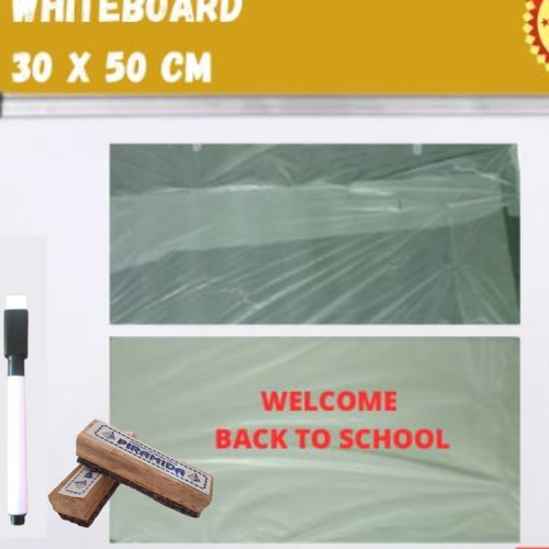 

PAPAN TULIS/WHITEBOARD DUA SISI (SPIDOL DAN KAPUR) 30 X 50 cm