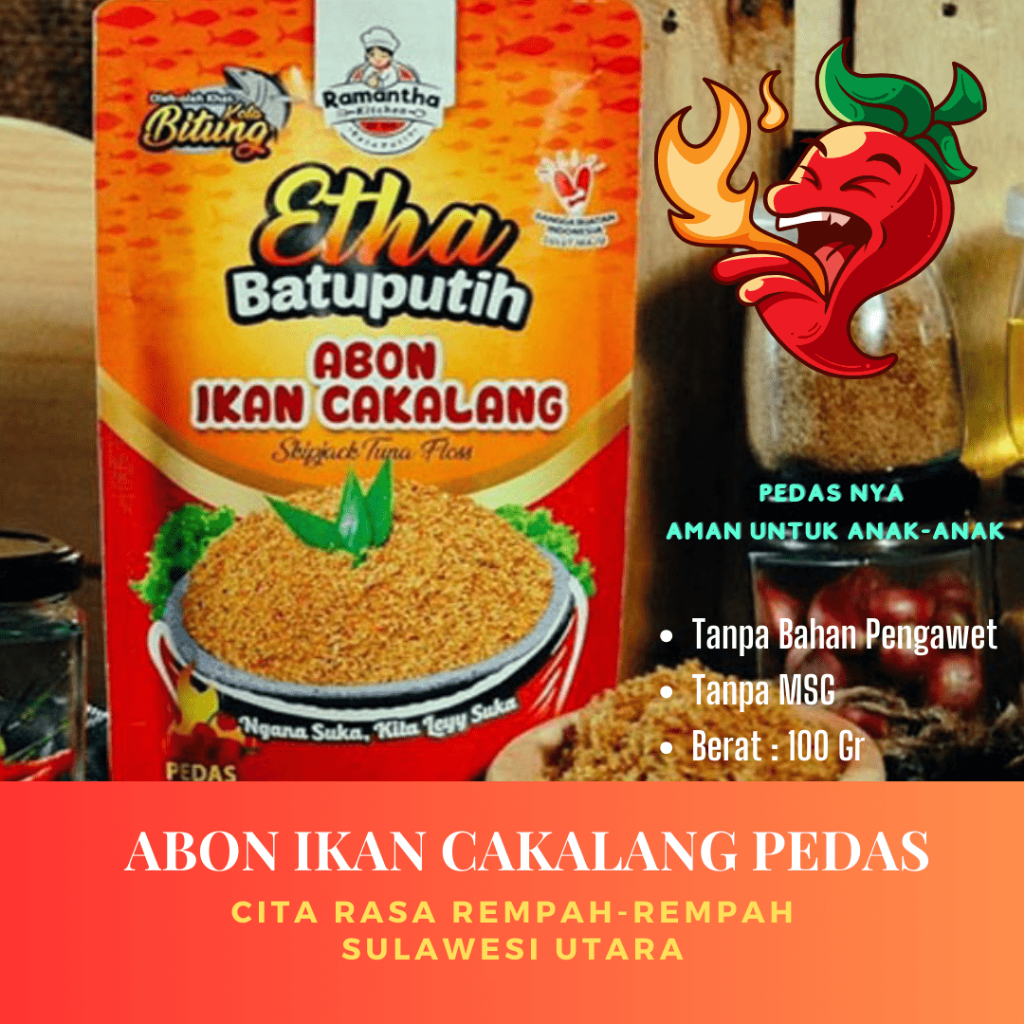 

Abon Ikan Cakalang Pedas Bitung, Cita Rasa khas Manado - 100 gr