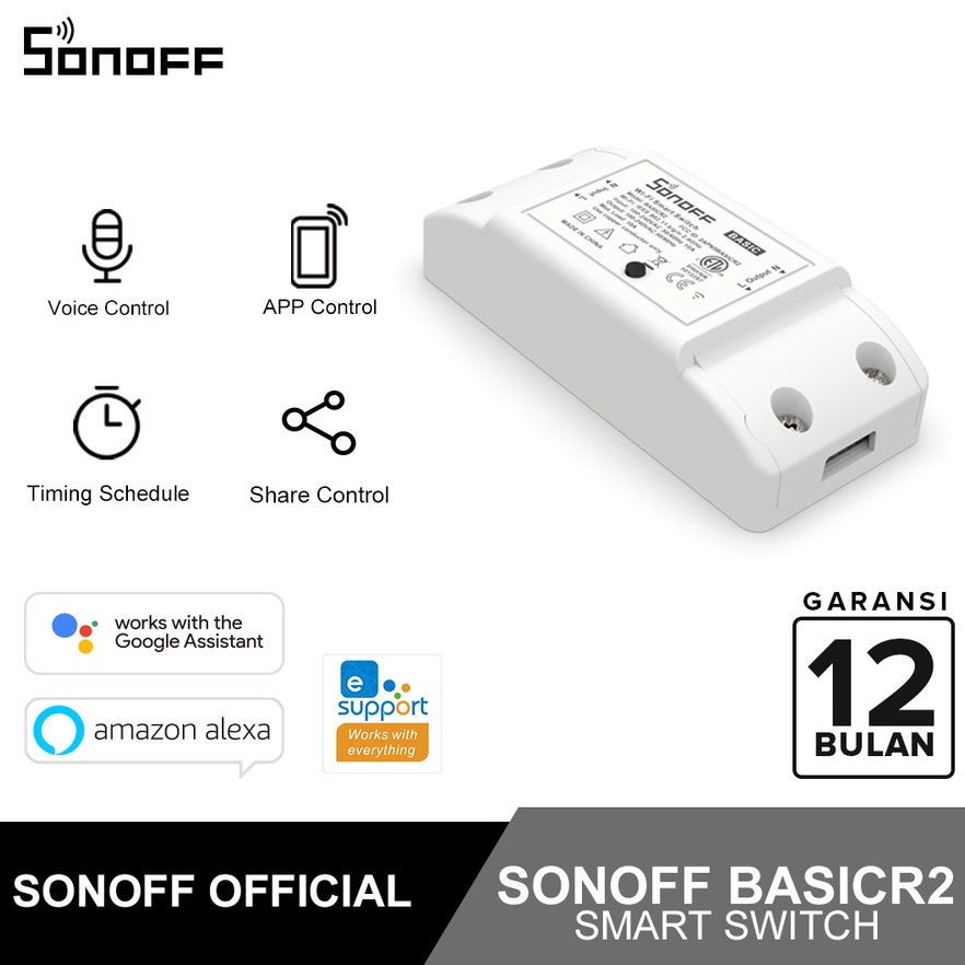 Sonoff Smart Switch Basic R2 Smart Breaker Wireless 1A Switch Smart Home Breaker Pintar wifi home au