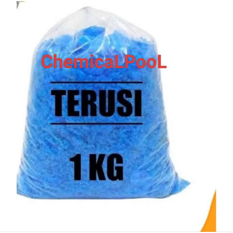 TerusiPREMIUM Pembiru Anti Lumut (1kg) Dan Penjernih Air Kolam Renang  Terusi Obat Pembiru Anti Lumu