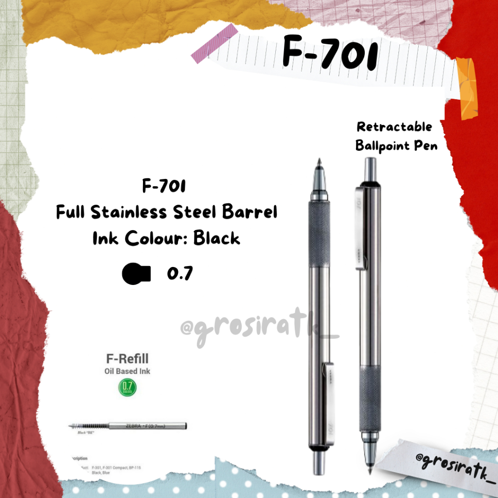 

Arm ZEBRA Pulpen F 701 / Pulpen Clip Stainless