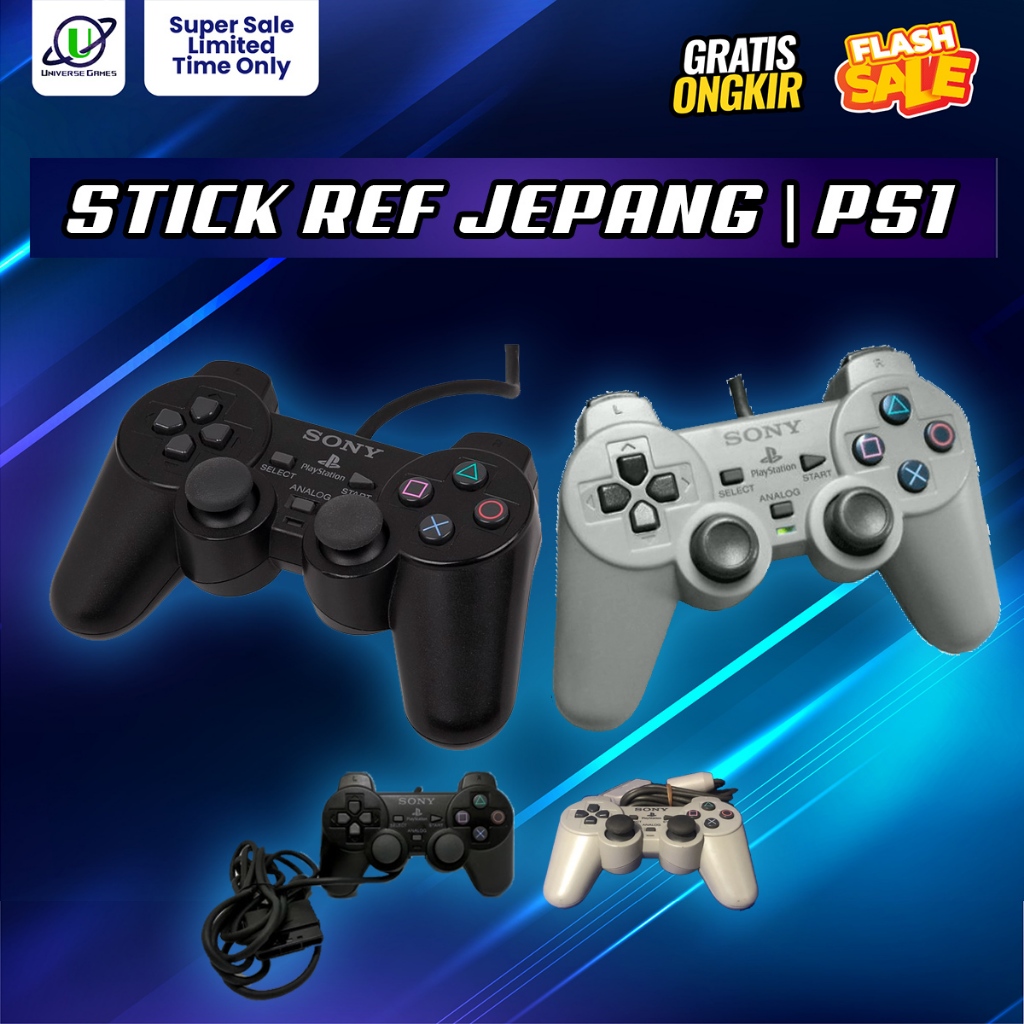 Stick PS1 Second Original Mesin - Stik Playstation DS1 Garansi 1 Bulan - Joystick PS 1 OM Dualshock 