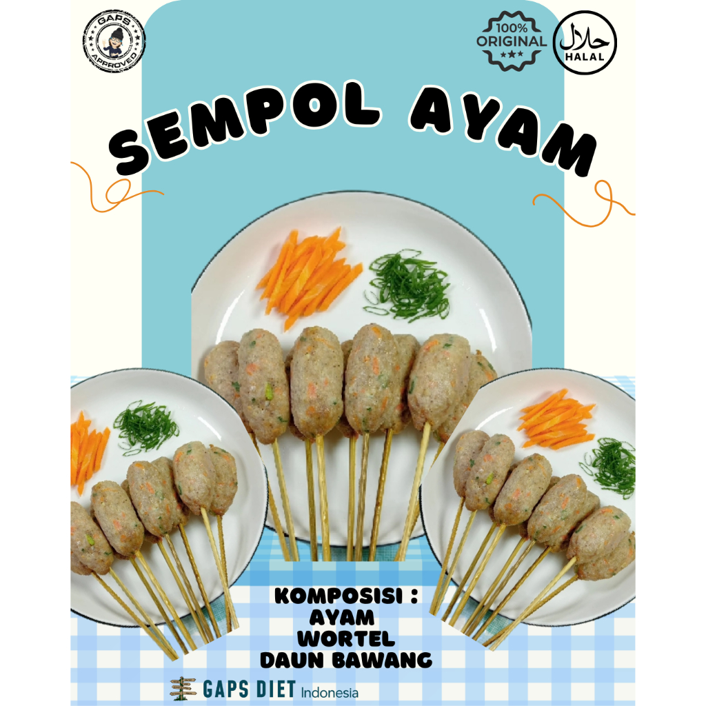 

Gaps Approved sempol ayam organic, halal, tanpa tepung