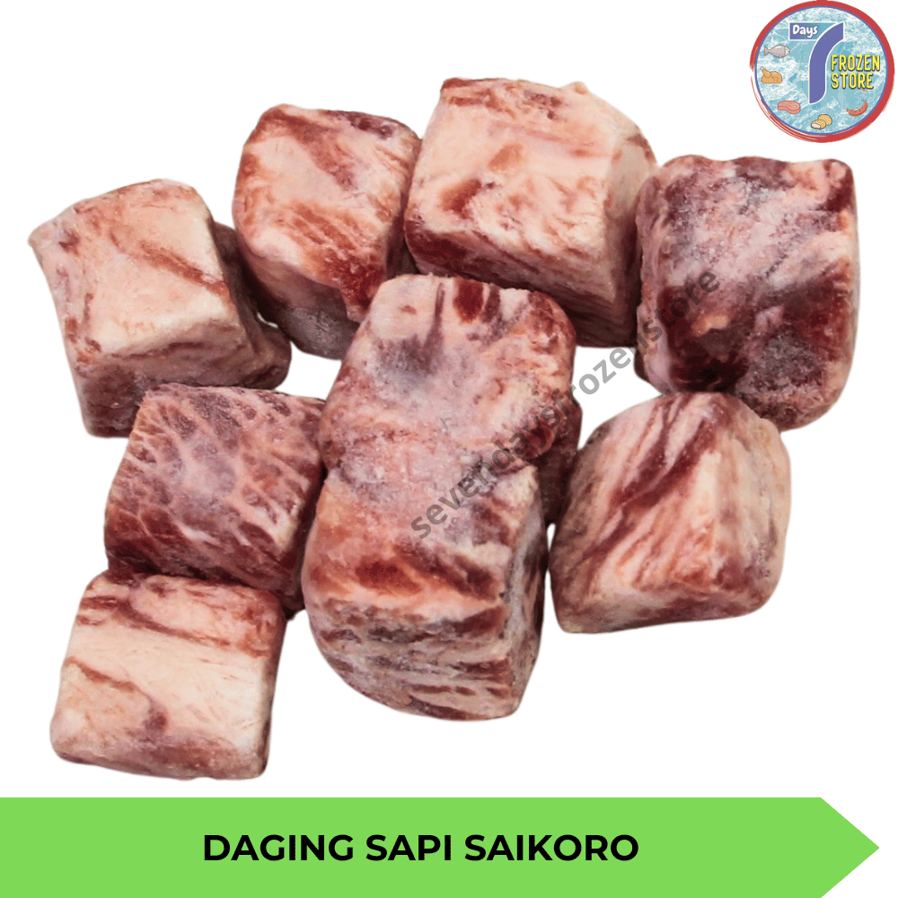 

Saikoro Beef Wagyu Daging Sapi Beku Frozen 250 Gr