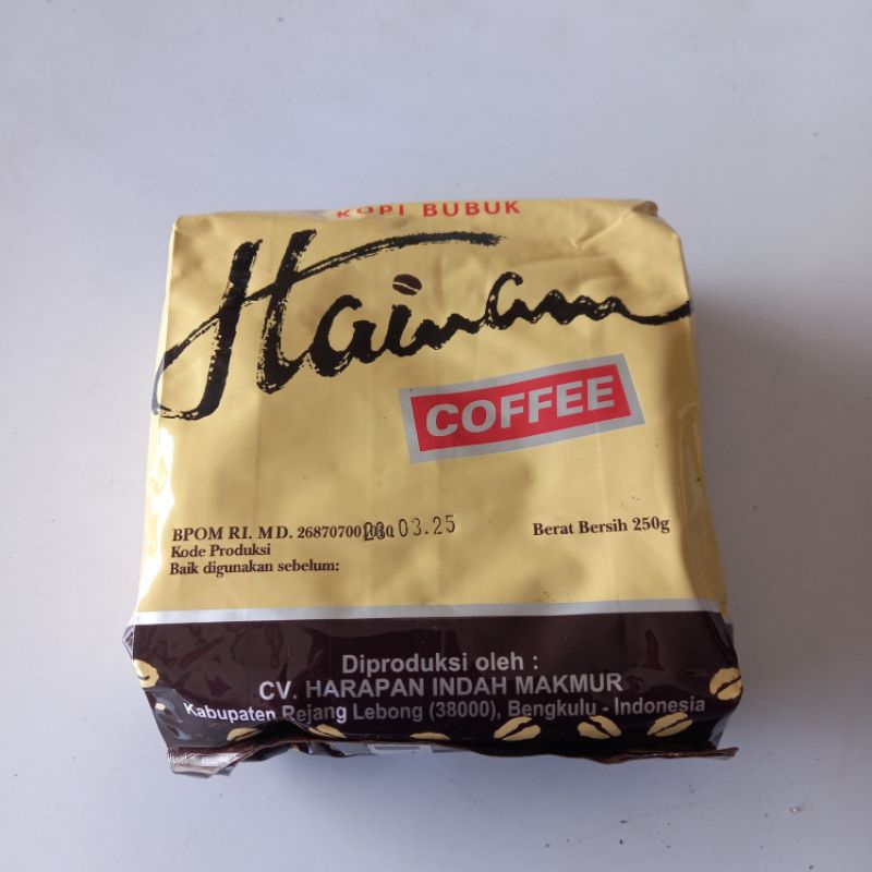 

Kopi Bubuk Hainam Khas kota Curup