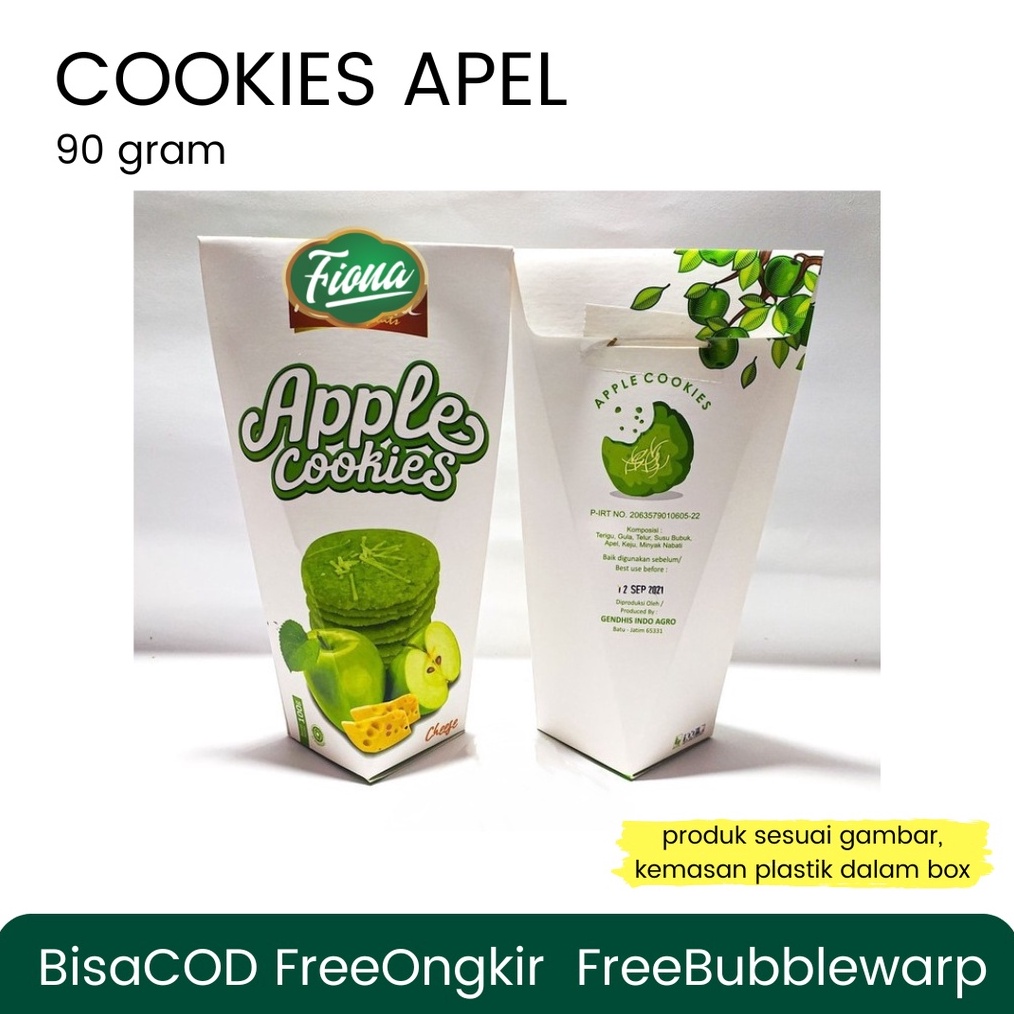 

TERBARU Fiona Cookies Buah Apel Oleholeh Khas Malang