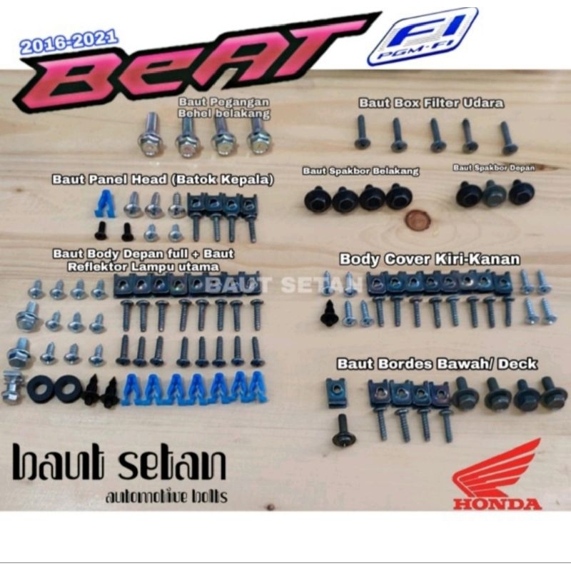 Baut lengkap full body honda beat fi esp/baut fullset beat fi original