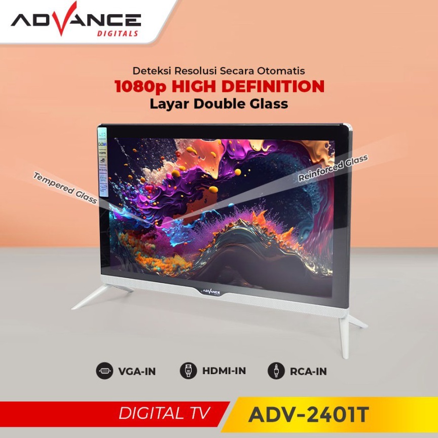 TV LED DIGITAL ADVANCE 24 INCH ADV241T TELEVISI HD 24 inch FULL HD TV u C6G4