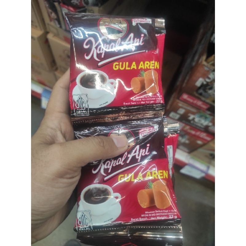 

kapal api kopi bubuk gula aren 23gram (1renteng isi 10bks)