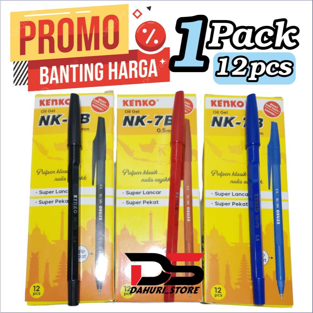 

HARGA SPESIAL MURAH NYA PULPEN BOLPOIN Kenko Oil Gel Pen 0.5mm NK-7B