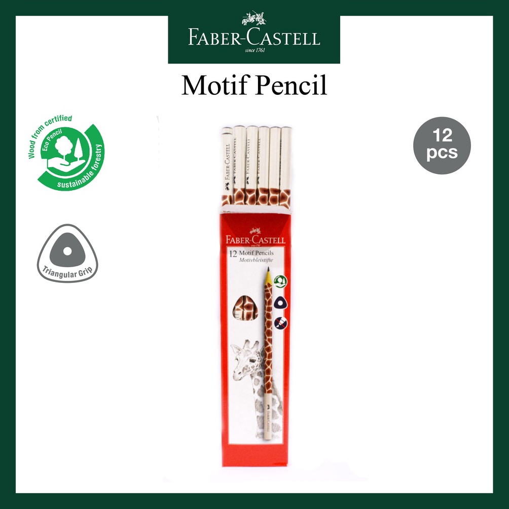 

Pensil 2B Motif Giraffe Faber Castell Per Box i Q4E3