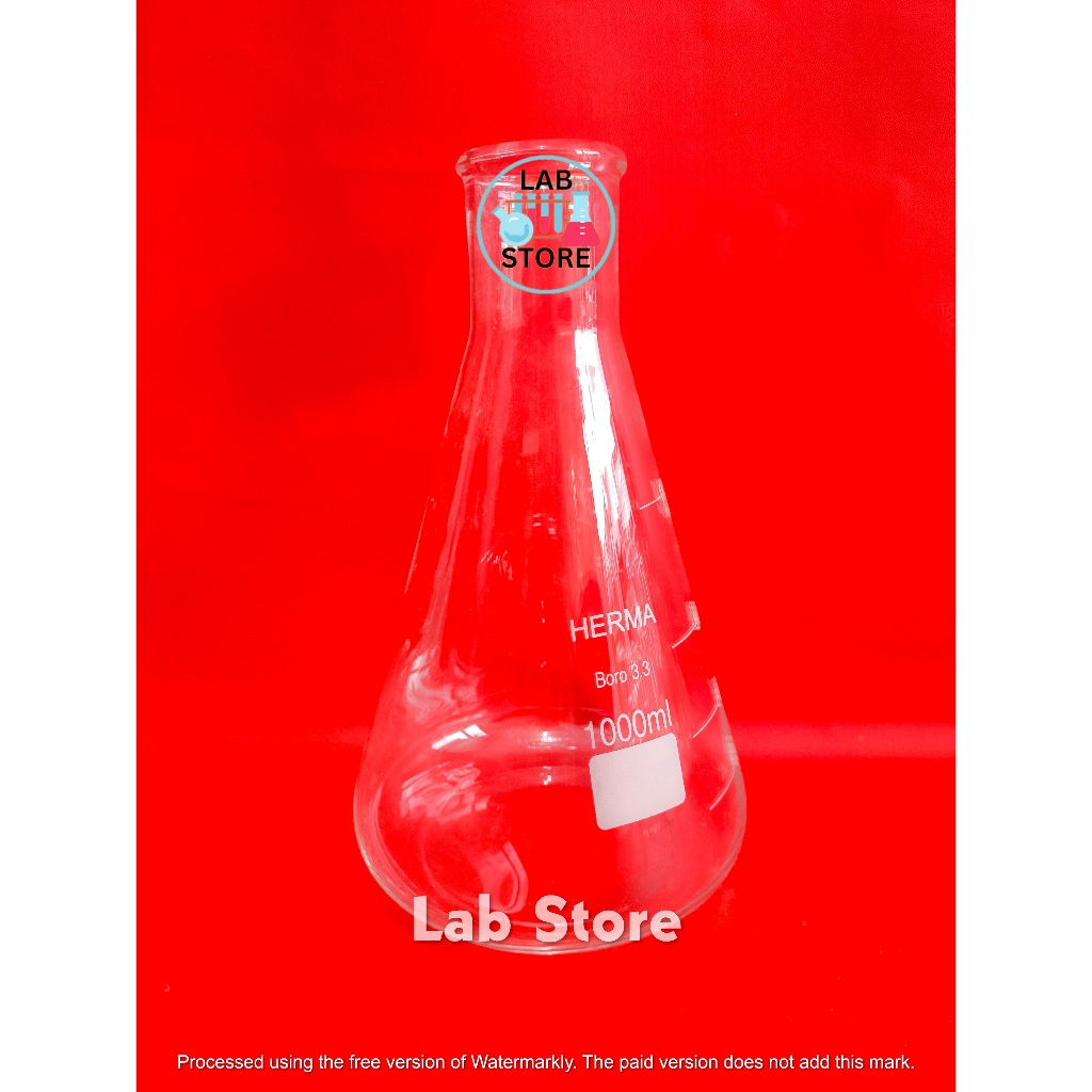 Erlenmeyer 1000ml Herma / Erlenmeyer Flask 1000ml / Erlenmeyer Glass 1000ml HERMA