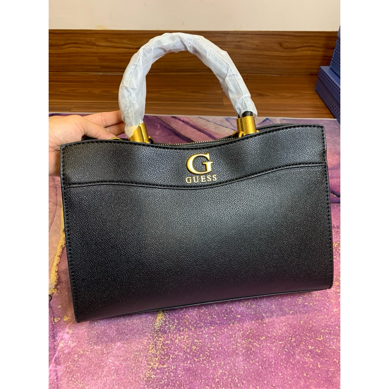 Guess Nell Satchel/ Tas Guess Original/ Tas guess hitam