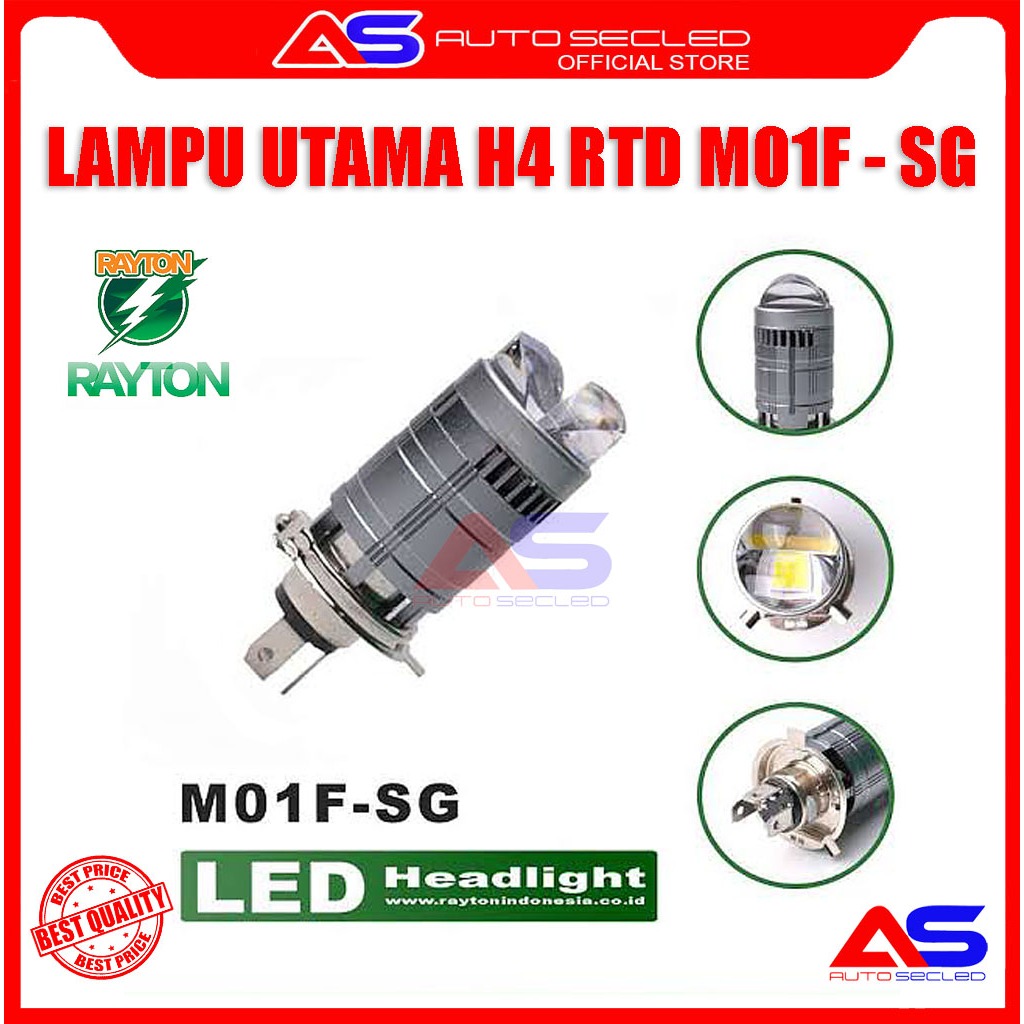 LAMPU UTAMA MINI PROJIE H4 ORIGINAL RTD M01F SG KIPAS PENDINGIN MOTOR MOBIL H4 RTD RAYTON