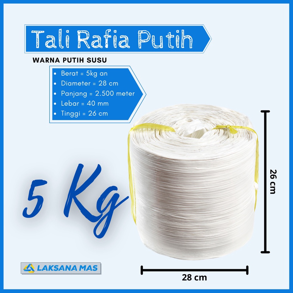 

Tali Rafia Plastik Laksanamas Rol Besar Warna Putih Susu Ukuran 5Kg an di JakartaBogorDepokTangerangBekasi p Z5F8