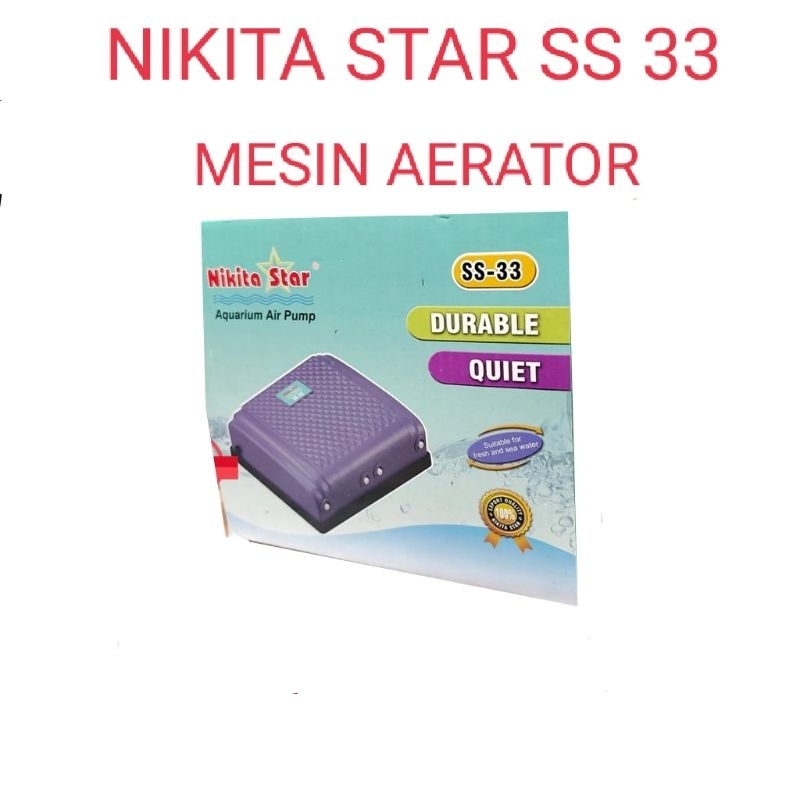 NIKITA STAR SS33 SS 33 POMPA AERATOR 4 LUBANG MESIN GELEMBUNG UDARA