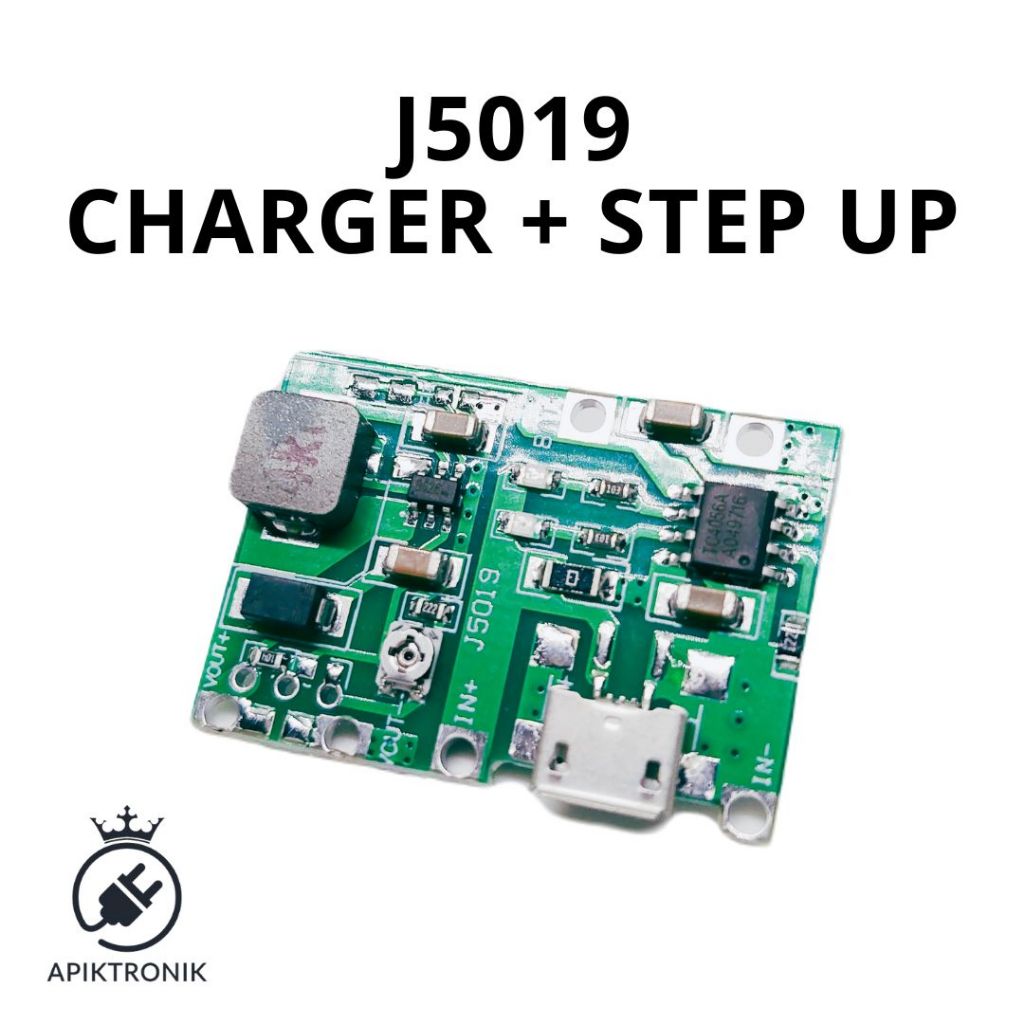 J5019 Modul 2in1 Cas Baterai Lion 18650 TP4056 + Step up Regulator Adjustable Boost 2A Modul Charger