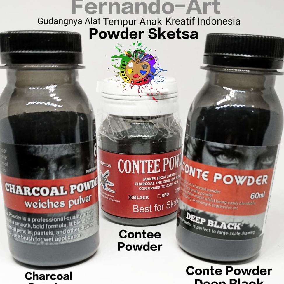 

Serbuk Conte Powder Lengkap Untuk SketchingContee Powder Charchoal Deep Black l H2N9