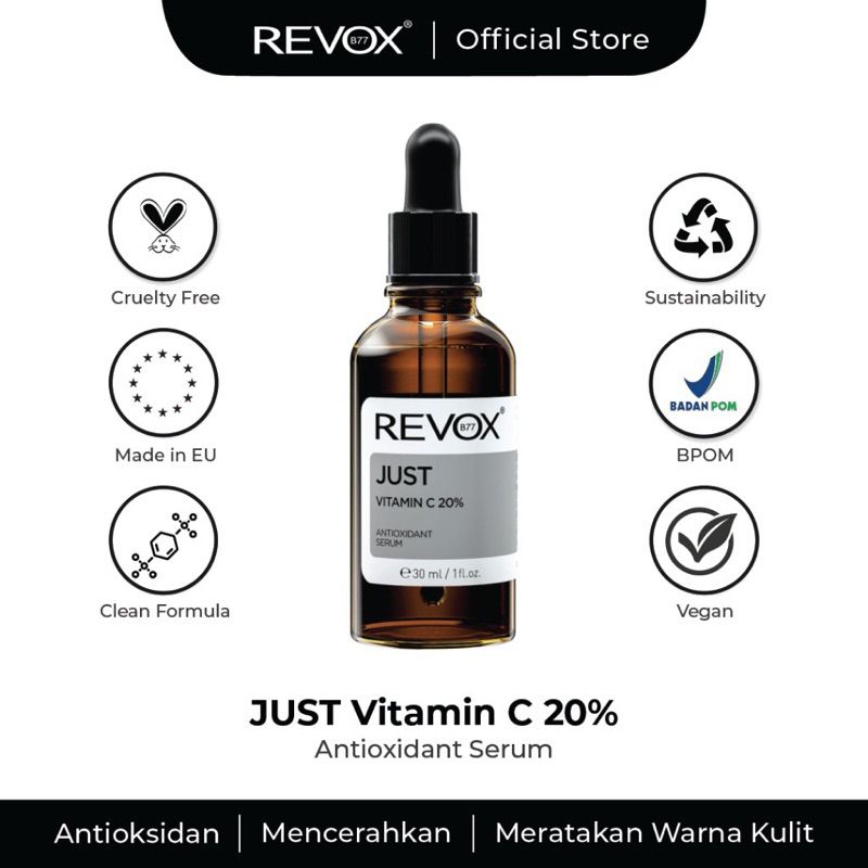 PRE ORDER REVOX B77 VITAMIN C 20% SERUM 30ML | Mencerahkan Memudarkan bekas jerawat