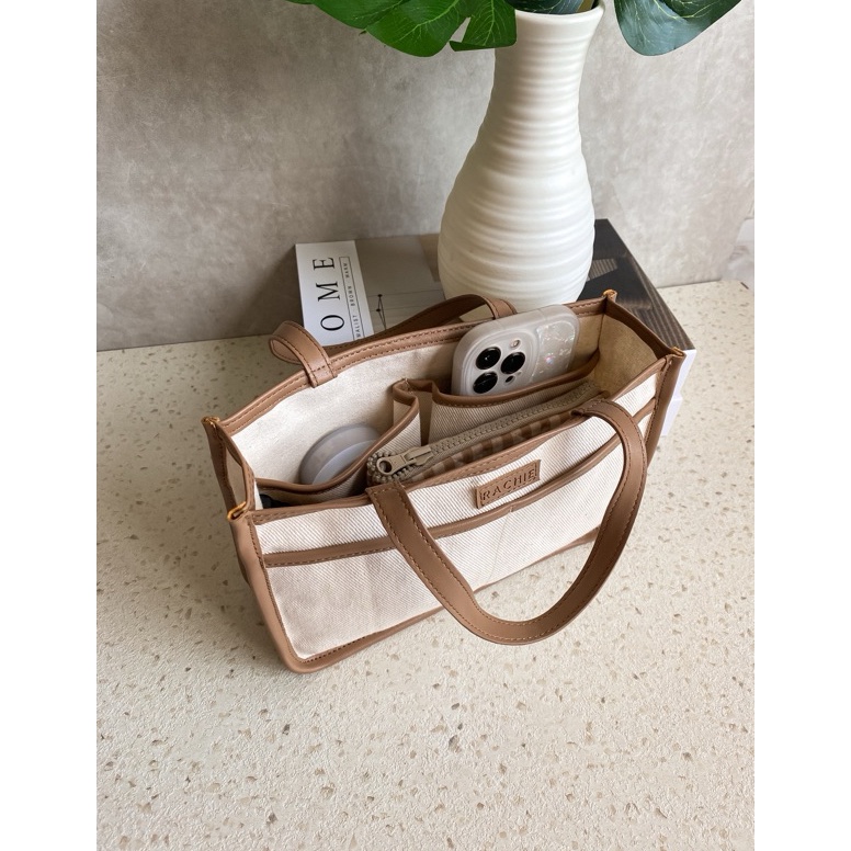 KODE H47D BAG ORGANIZER  MICHI LEATHER IN BROWN