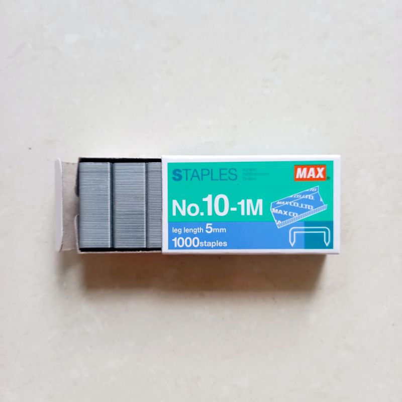 

[ 1 PACK ISI 1000 ] Isi Staples Stapler Stepler Max Kecil No. 10