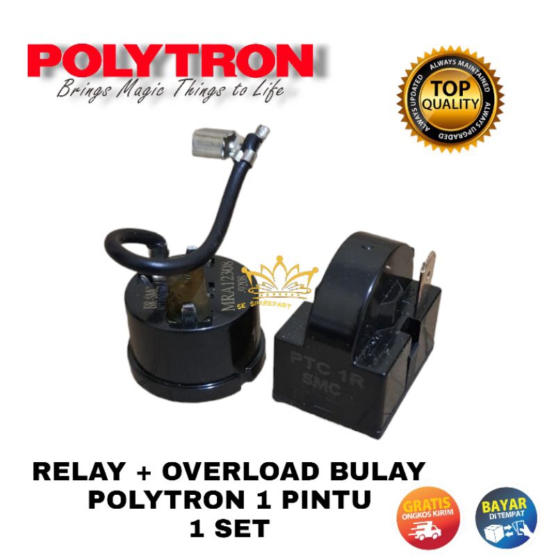 Overload Kulkas Polytron 1 pintu + Relay  kulkas POLYTRON / Overload bulat / Relay kulkas 1 pin kana
