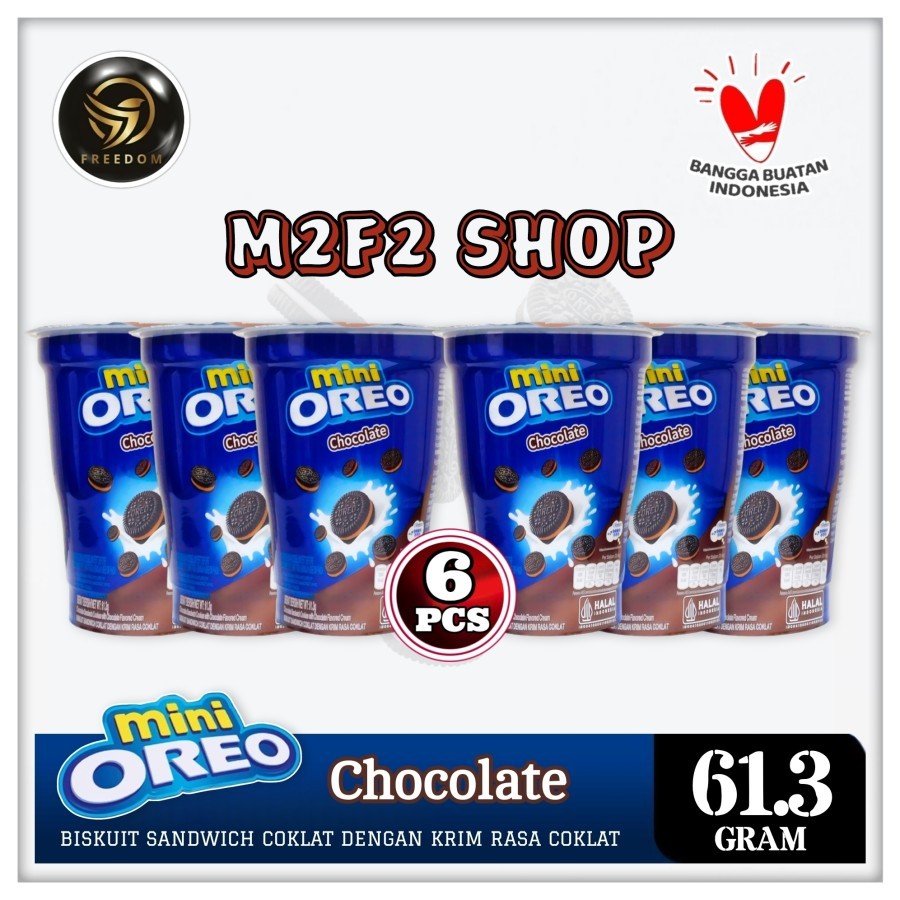 

Biskuit Oreo Cup Mini Chocolate Flavored Creme | Krim Cokelat - 61,3 gr (Kemasan 6 Pcs)