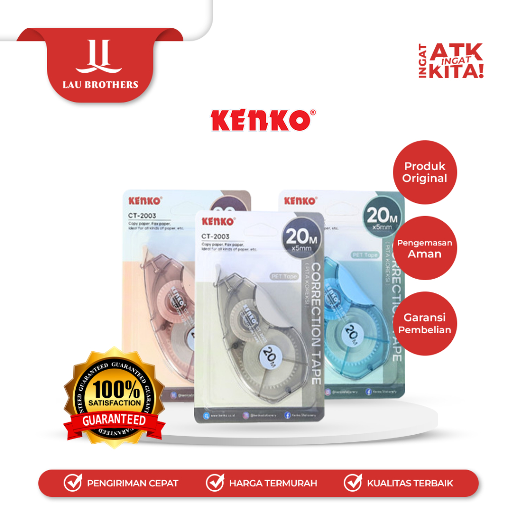 

KENKO TIPE-X ROLL/ CORRECTION TAPE CT-2003 [20M X 5mm] (1PC)