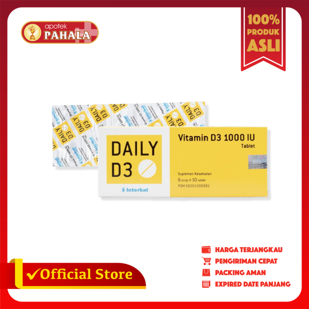 DAILY D3 1000 INTERBAT STRIP VITAMIN D3