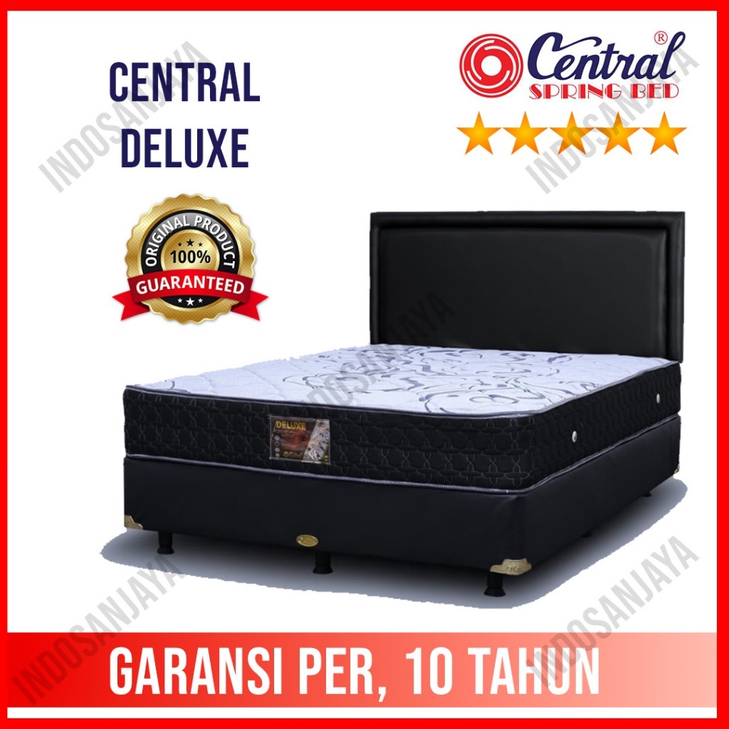 kasur springbed central deluxe  satu set - matrass spring bed murah