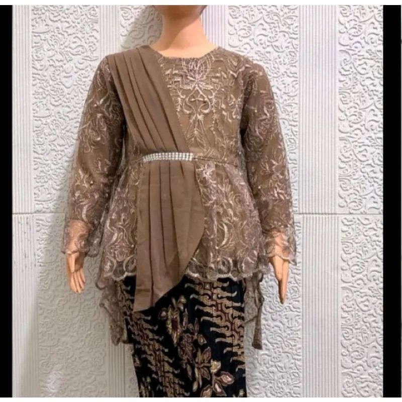 (Realpict)Kebaya Anak Modern Slendang AURORA//Kebaya Anak Tanggung//
