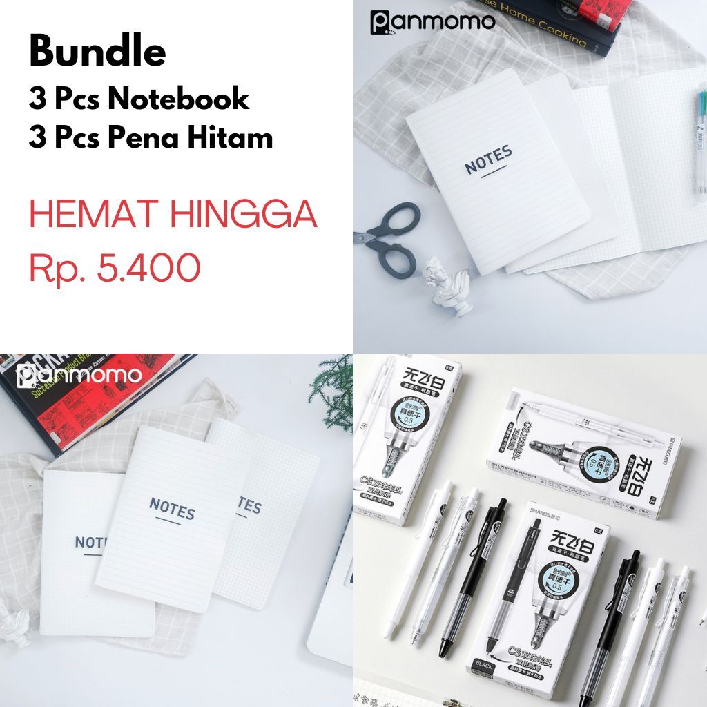 

Paket Buku Tulis dan Pena Tinta Hitam