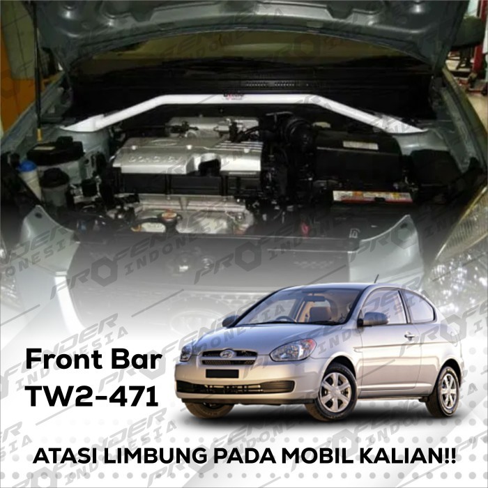 ULTRA RACING - Frontbar Strutbar UR (2points) - TW2-471 - Hyundai Accent lama 08+ Verna 08+ KIA Rio 