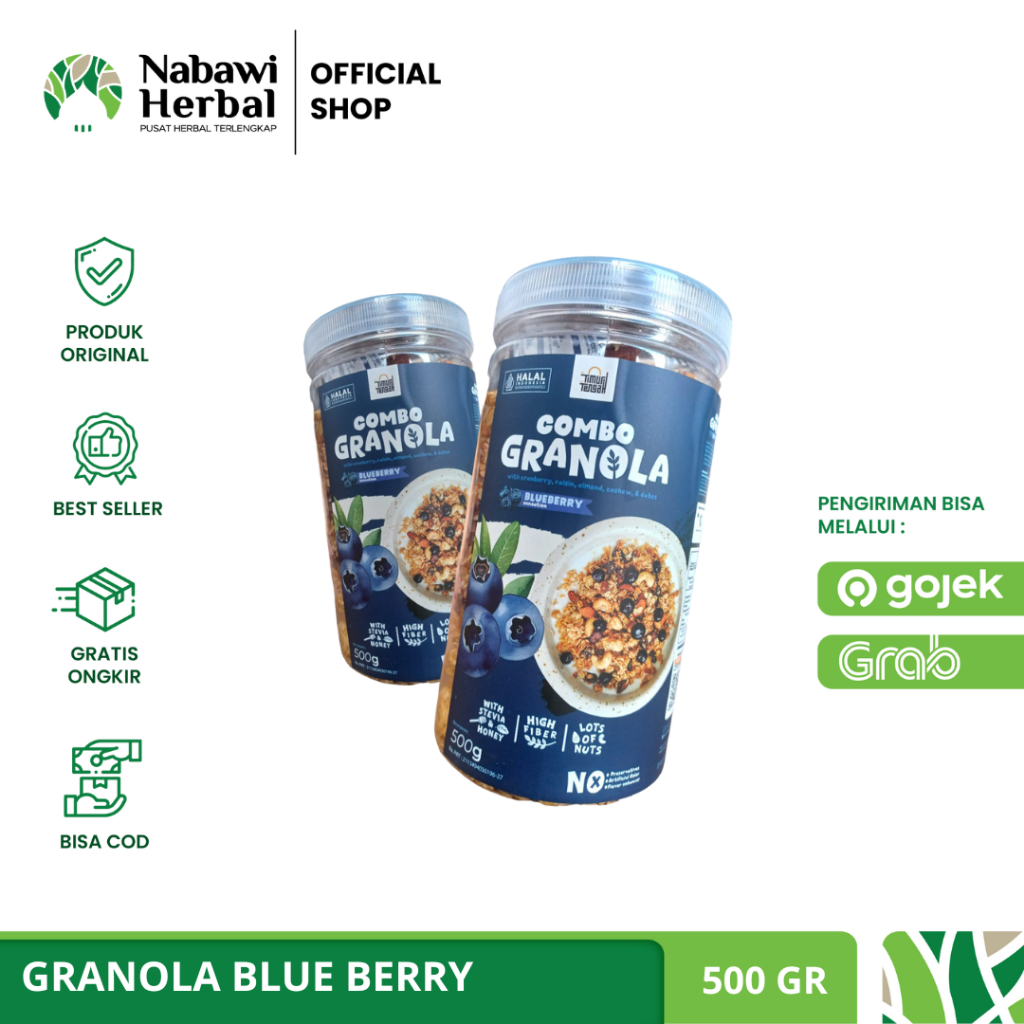 

Granola Blueberry - Makanan Sereal Sehat - 500 & 250 Gram