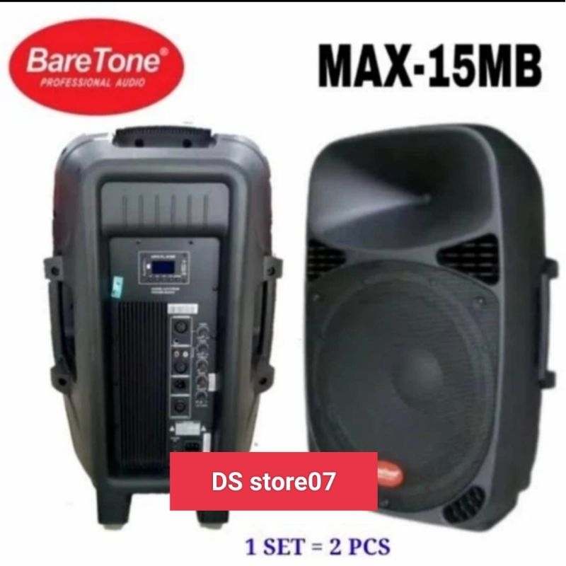 speaker aktif baretone 15inch 1set 2buah speaker original